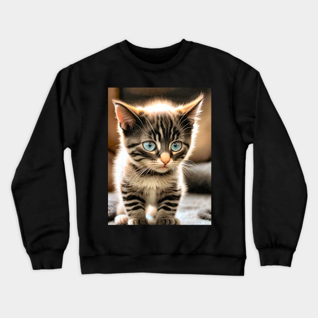 Cute Funny Kittens Beautiful Cats Crewneck Sweatshirt by PlanetMonkey